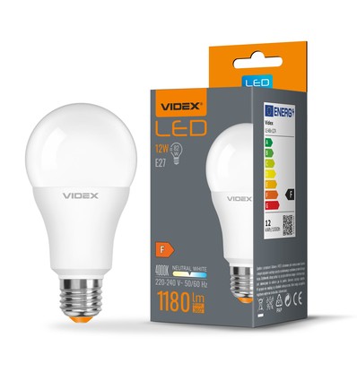 A60 LED-pære 12W E27 - neutral hvid, 230V, 1180lm, forbrug 12W