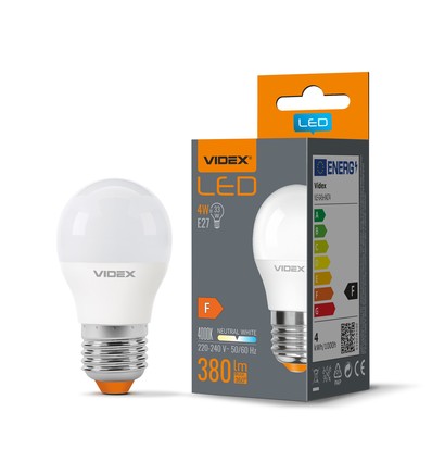 G45 LED-pære 4W E27 - neutral hvid, 230V, 380 lm