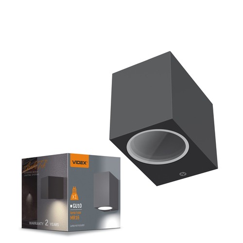 GU10 væglampe til facadebelysning - IP54 udendørs, aluminium, uden lyskilde