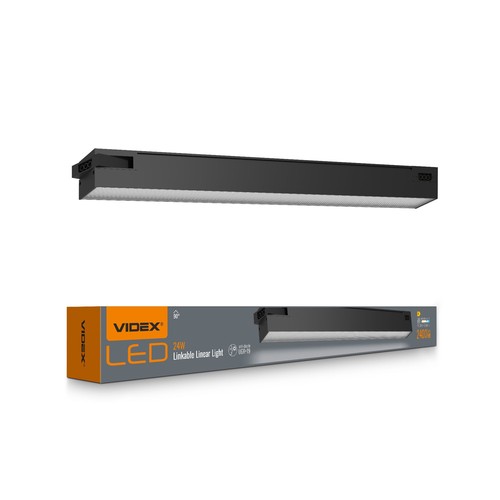 60 cm kædebar linjelys 24W - 5000K, sort, 230V, 2400lm