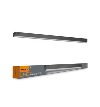 120cm LED lineær lys 50W - sammenkoblingsbar, 5000K, sort, 230V, 5000lm