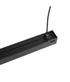 120cm LED lineær lys 50W - sammenkoblingsbar, 5000K, sort, 230V, 5000lm