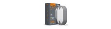 15W LED bulkhead væg/loftlampe - IP65, 1200lm, 5000K, grå, IK07, oval