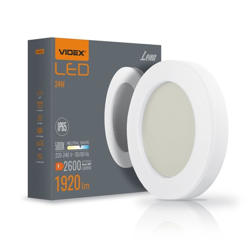 Lena væglampe 24W - neutral hvid, 230V, lysstyrke 2600, forbrug 24