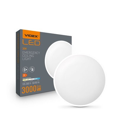 LED nødbelysning - til loft med bevægelsessensor, spænding: 230V, lysstyrke: 3000, forbrug: max 30