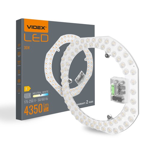 36W LED modul - 4000K, 4350lm, IP20 indendørs, 270x270mm