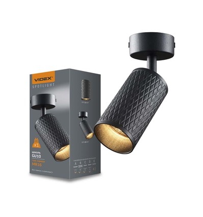 Grant spotlysarmatur GU10 - væg- og loft, sort, 230V, max 30W