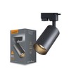 Lonzo GU10 1-faset skinnespot - Uden lyskilde, sort, 1F2W