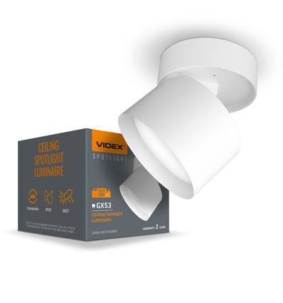 Loftspotlampe GX53 - spænding: 230V, forbrug: max 30