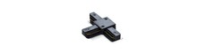 T-samler til 1-faset skinne - Sort, 1F2W