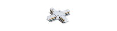 X-samler til 1-faset skinne - Hvid, 1F2W