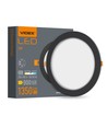 12W sort LED indbygningspanel - 1350lm, 4000K, Hul: Ø15 cm, 120 grader beam angle