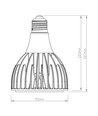 E27 30W LED vækstlampe - RA97, fuldt spektrum