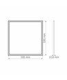 60x60 LED panel i ramme, 40W - 100lm/W, 4000K, neutral hvid, flicker free