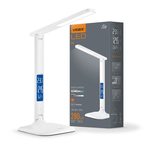 Rio bordlampe - LED, dæmpbar, hvid, 230V, 490lm, 5W