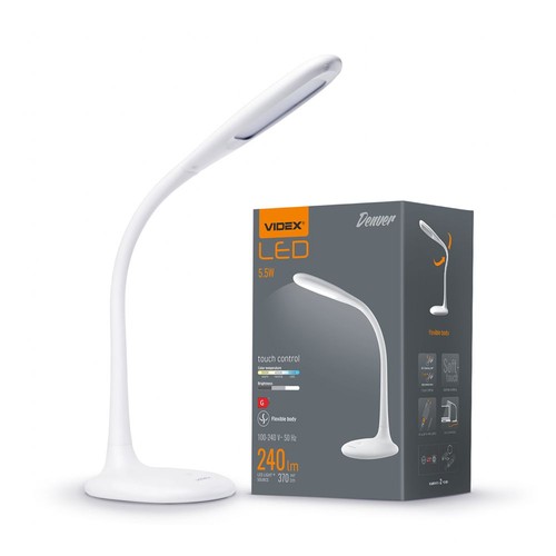Denver bordlampe - LED, dæmpbar, hvid, 230V, 370lm, 5.5W