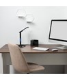 5W LED dæmpbar skrivebordslampe - Sort, 3-trin CCT, display med ur/temp, touch-styring