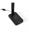 LED skrivebordslampe - med trådløs opladning, sort, 230V, 700lm, 18W