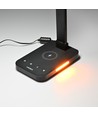 18W LED skrivebordslampe med trådløs opladning - 700lm, 5-trins dæmpbar, CCT justerbar, sort, flicker free