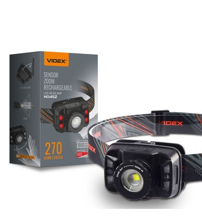 LED pandelampe - bevægelsessensor + zoom, 1800mAh, genopladelig, IP65