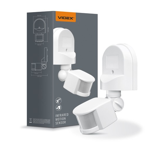 1200W PIR bevægelses- og lyssensor - 230V