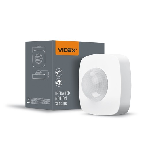 PIR bevægelsessensor og skumringsrelæ, 1200W - 360 grader, IP54, hvid, rækkevidde 8m