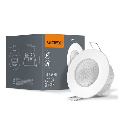 PIR bevægelsessensor og skumringsrelæ - 360 grader, IP65, 1200W, hvid, rækkevidde 8m, inde / ude