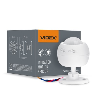 PIR bevægelses- og lyssensor 1200W - 230V