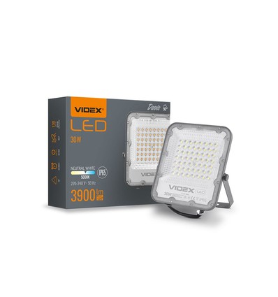 Davis spotlys 30W - LED, flood, neutral hvid, 230V, 3900lm, forbrug 30W