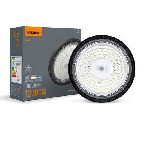 100W LED high bay - 5000K, 220V, sort