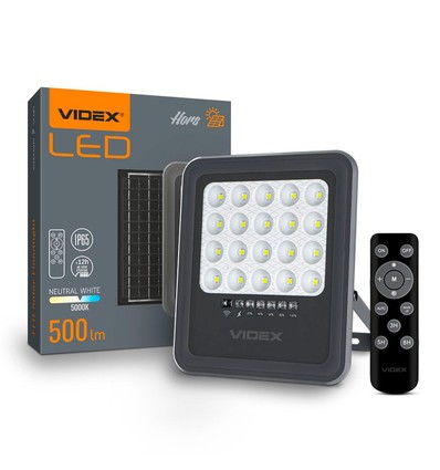 Flood projektør - LED solcelle, Hors, 500, neutral hvid