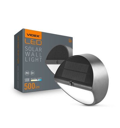 Solcelle & sensor væglampe - IP54, 120° spredning