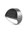 500lm solcelle væglampe med sensor - IP54, 5000K, sort, 220x220mm, bevægelsessensor