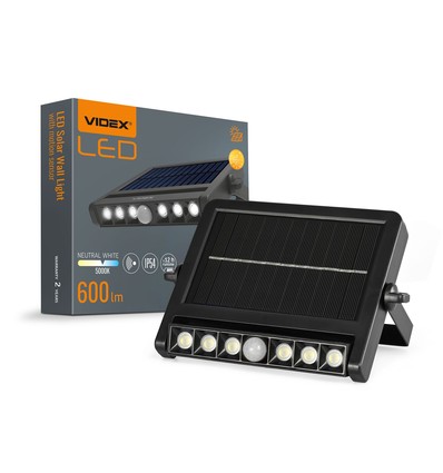 LED væglampe - solcelle, med bevægelsessensor