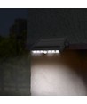 Solcelle LED væglampe med sensor, 600lm - 5000K, IP54, sort, bevægelsessensor