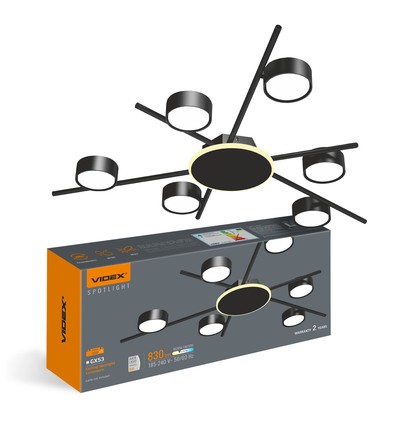 Loftspotlampe GX53 - 230V, 830lm, 9W back light + max 6x30W