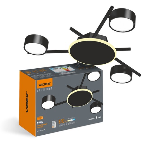 Loftspotlampe 3x30w GX53 - 9w back light, 230v, 830lm