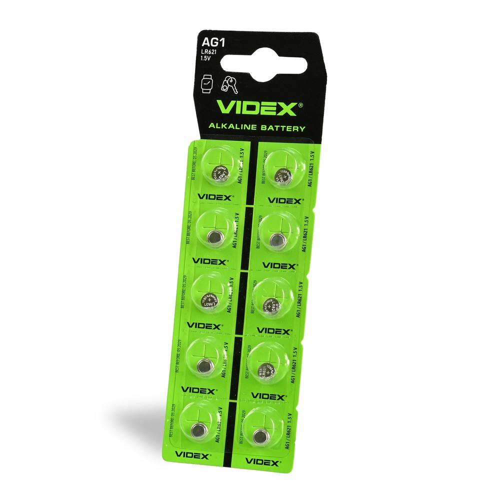 vx. AG1/LR621, Alkaline batteri, 1.5V, 10 stk.