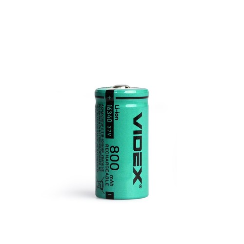 16340 lithium-ion batteri - 800mAh, uden termisk beskyttelse
