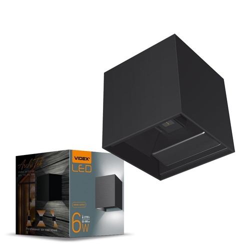 Eric armatur 6W - facade dobbelt-sidet, sort, spænding: 230V, lysstyrke: 580, forbrug: 6