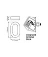 Oval LED væglampe - 11W, IP65, IK07, 5000K, hvid