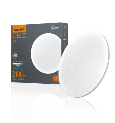 Toma loftlampe 24W - neutral hvid, 230V, lysstyrke 2500, forbrug 24