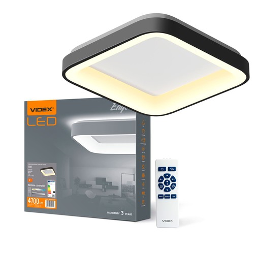 Edge loftlampe 72W - LED, sort, 230V, 7500lm, forbrug 72W