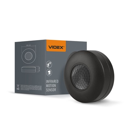 1200W PIR bevægelses- og lyssensor - 230V, Sort