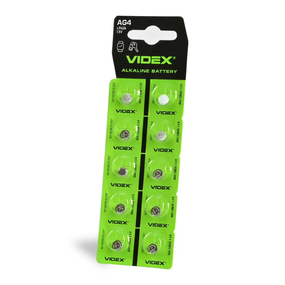 10 stk AG4/LR626 - Alkaline batteri, 10 stk