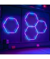 Hexagon RGBIC 3 felter komplet sæt - 50W. inklusiv bluetooth controller og strømforsyning