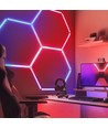 Hexagon RGBIC 3 felter komplet sæt - 50W. inklusiv bluetooth controller og strømforsyning