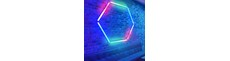 20W Hexagon RGBIC 1 felt komplet sæt - Inkl. bluetooth controller og strømforsyning