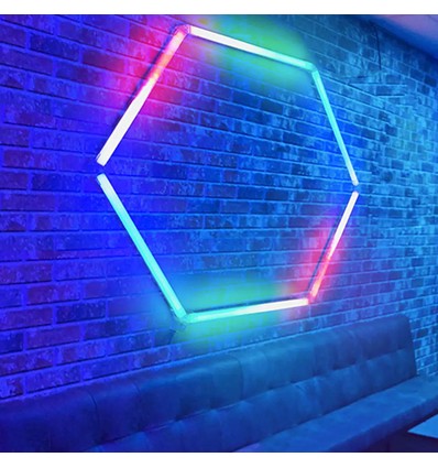 20W Hexagon RGBIC 1 felt komplet sæt - Inkl. bluetooth controller og strømforsyning