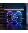 Hexagon RGBIC 1 felt komplet sæt - 20W. inklusiv bluetooth controller og strømforsyning
